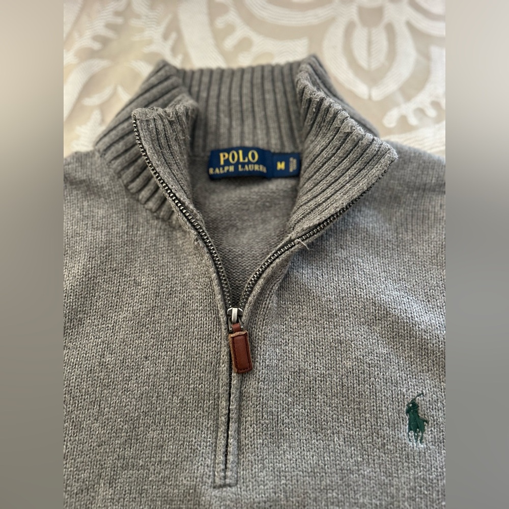Polo by Ralph Lauren Gray Zip-Up Sweater